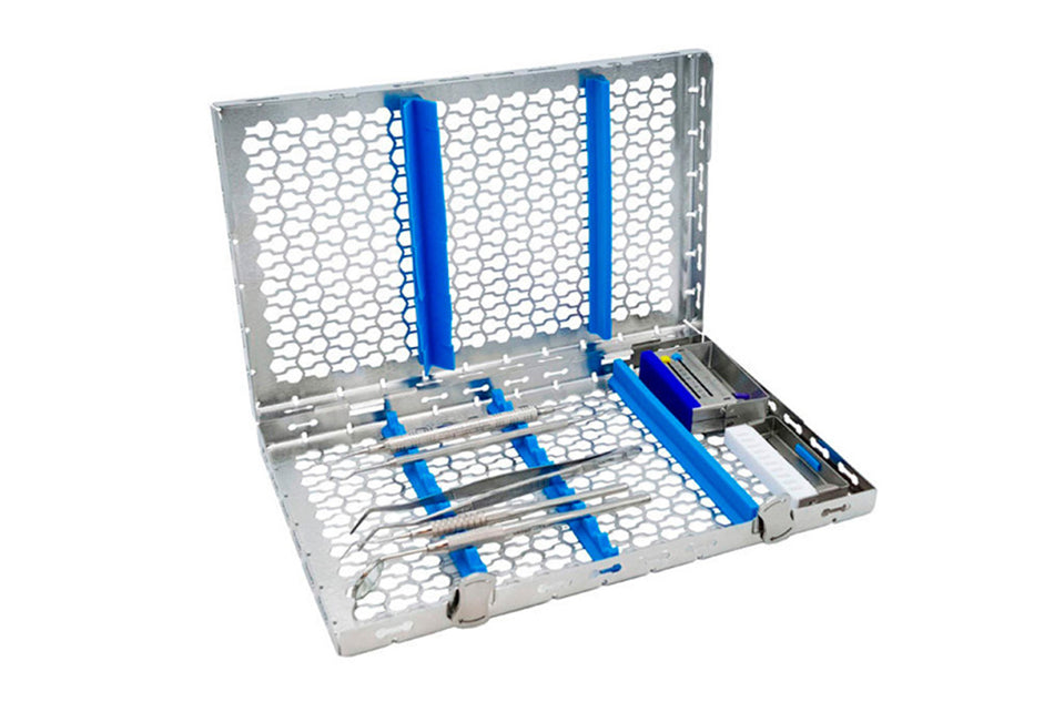 Galaxy lightweight steel washtray for 12 instruments, 28 x 18 x 3.4 cm.