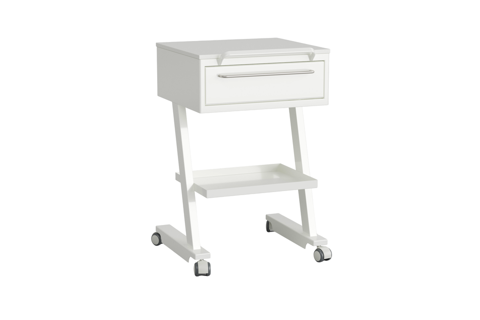 Weesgaard trolley with one drawer and one shelf