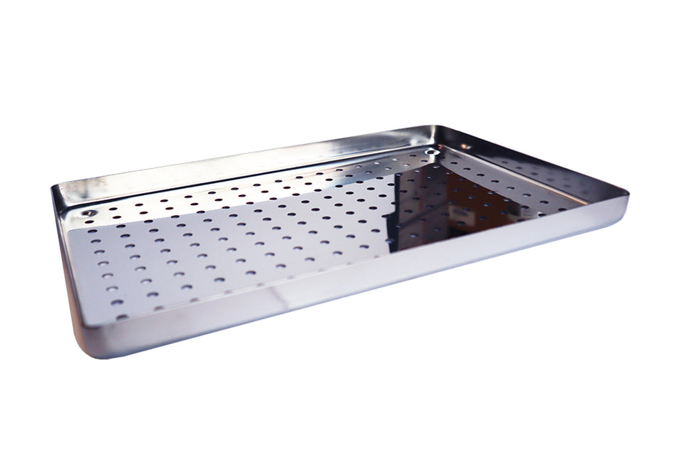 Steel cassette base with holes 28 x 18 cm