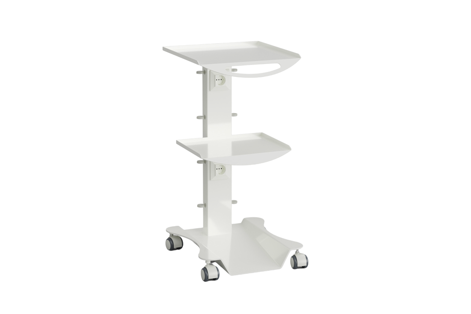 Weesgaard Trolley table for surgery and endodontics, 2 shelves