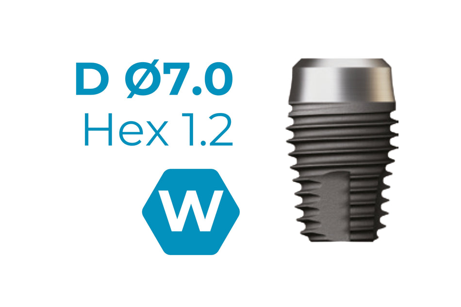 SSIII SA 7.0 mm Hex 1.2 Wide