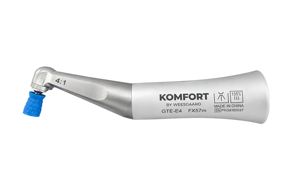 KOMFORT Prophy contra-angle 4:1 reduction for screw-in