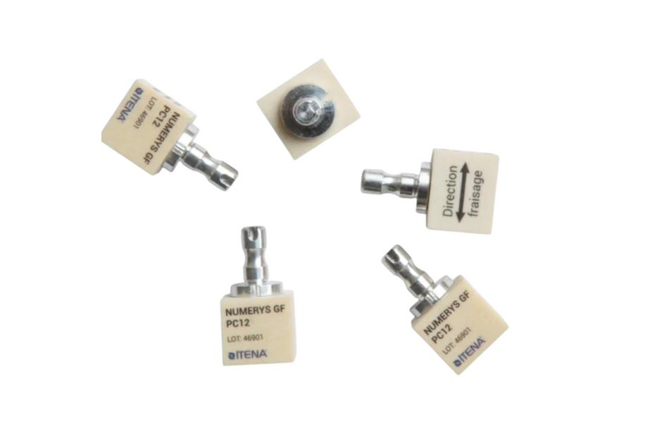 Numerys GF Glass fiber CAD/CAM composite block, pack of 5 pcs