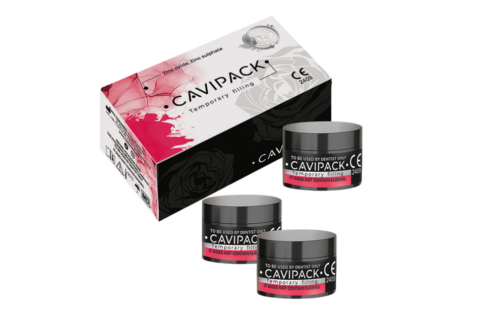 Cavipack, temporary filling zinc oxide/sulfate