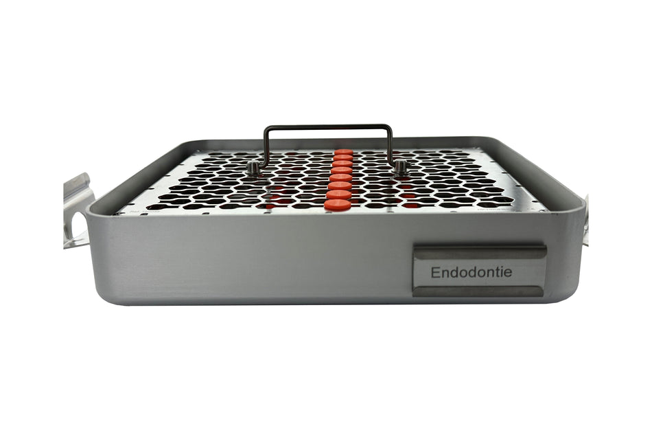 Handle for Galaxy cassette and washtray, so that the cassette can be easily lifted out of the sterilization cassette.