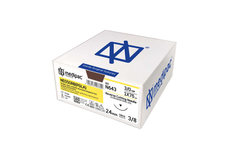 Neosorb (similar to Vicryl ordinary) - Absorbable, pack of 24 pcs