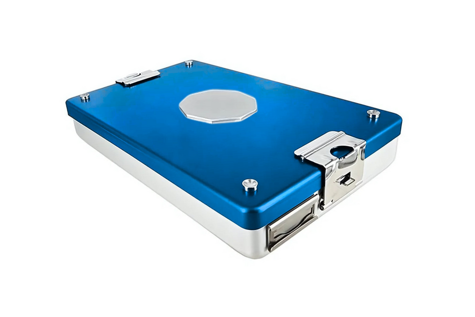 Sterilization container with labyrinth filtration 18 x 14 cm