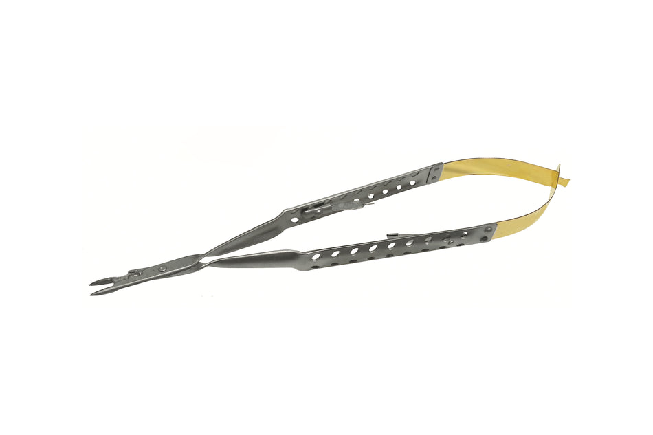 Micro needle holder Snagless 18 cm straight TC jaws and suture cutter
