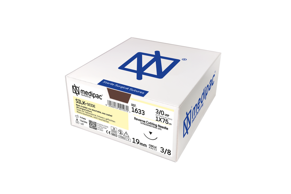 Sample, Silk - Non-absorbable suture, black