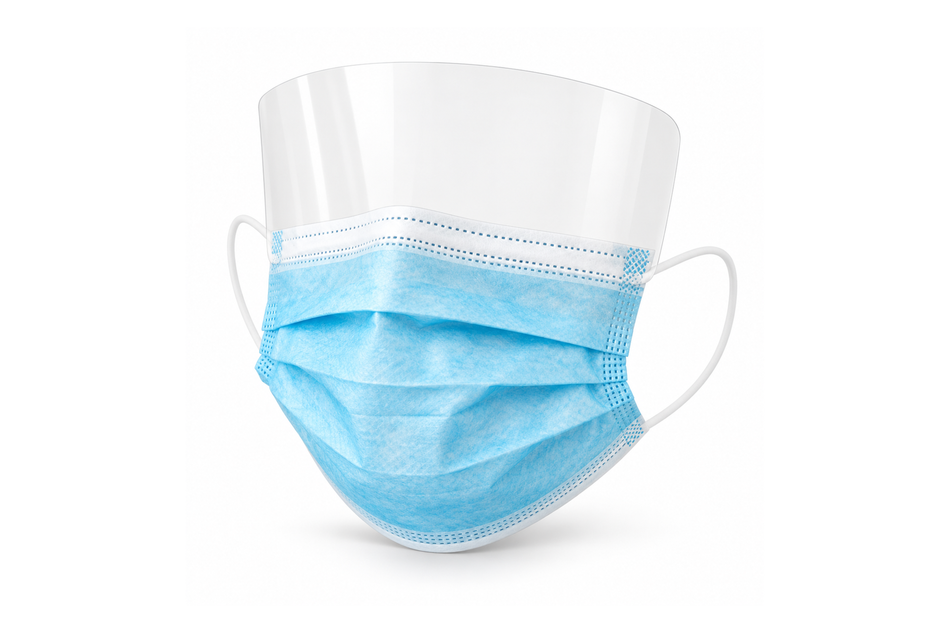 Premium mask with visor, pack of 25 pcs