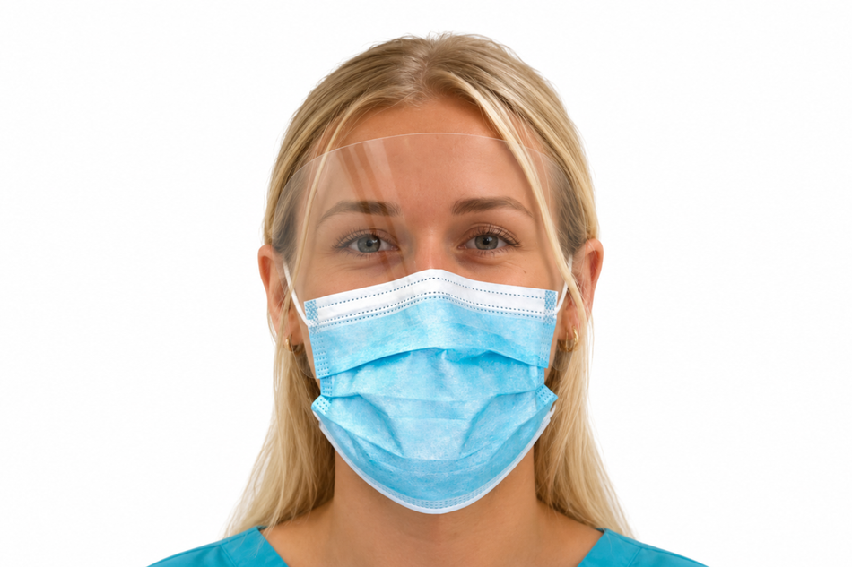 Premium mask with visor, pack of 25 pcs