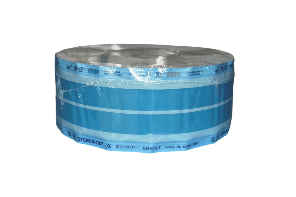 Autoclave roll with fold 7.5 cm x 100 m