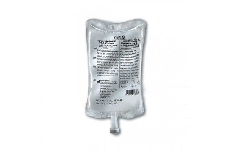 Rinse water sodium chloride in 500 ml bags