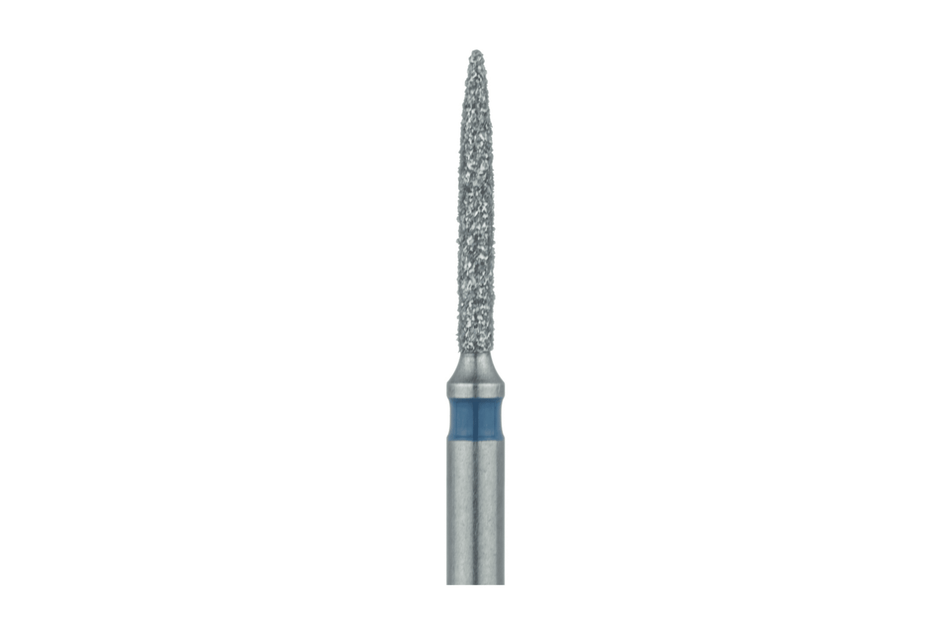 Flame-shaped diamond drill, pack of 5 pcs. (FG/CA)