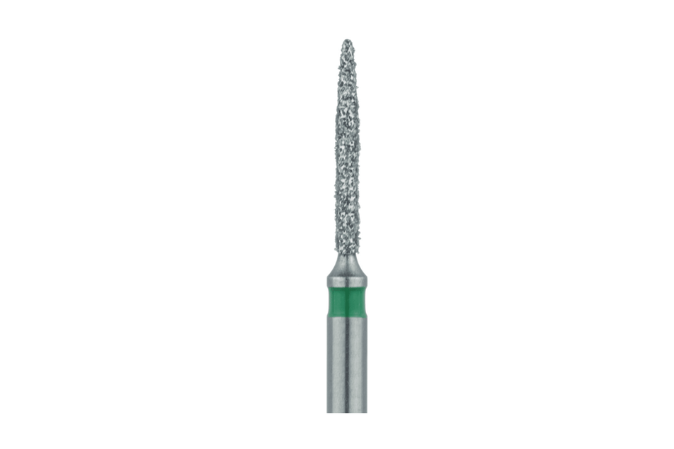 Flame-shaped diamond drill, pack of 5 pcs. (FG/CA)