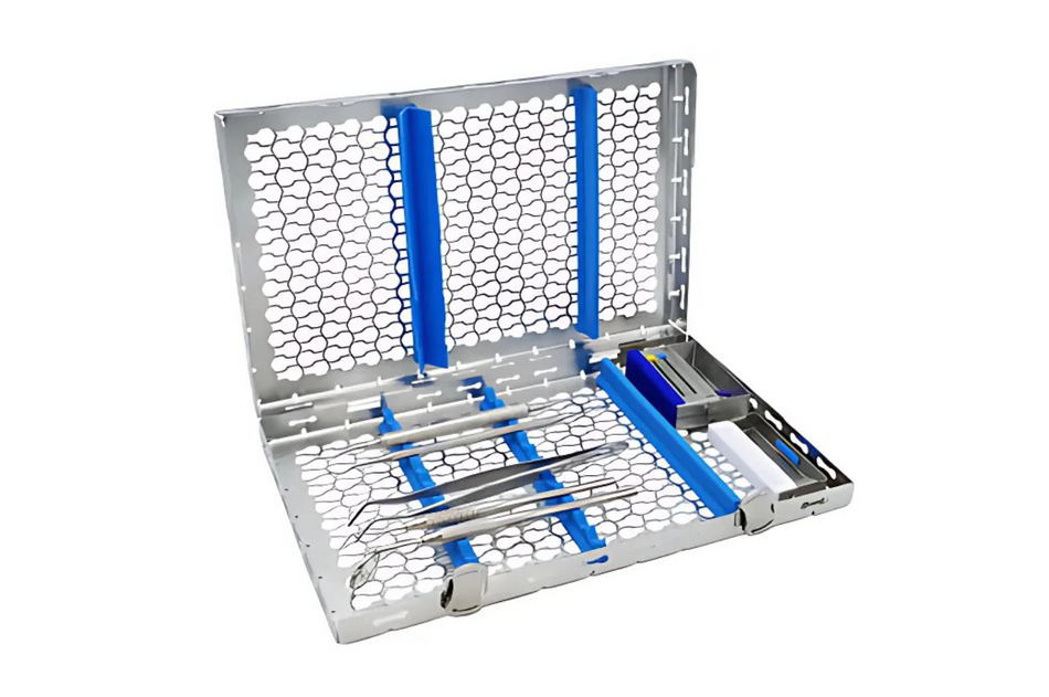 Galaxy lightweight steel wash tray for 12 instruments,  27 x 17 x 3,4 cm