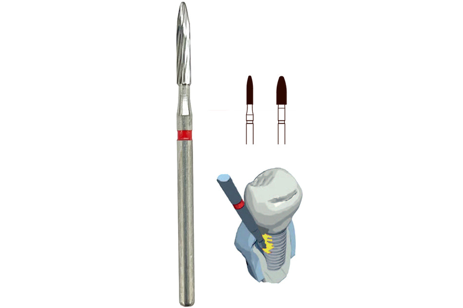 Periimplantitis/finisher flame-shaped bur, pack of 5 pcs.