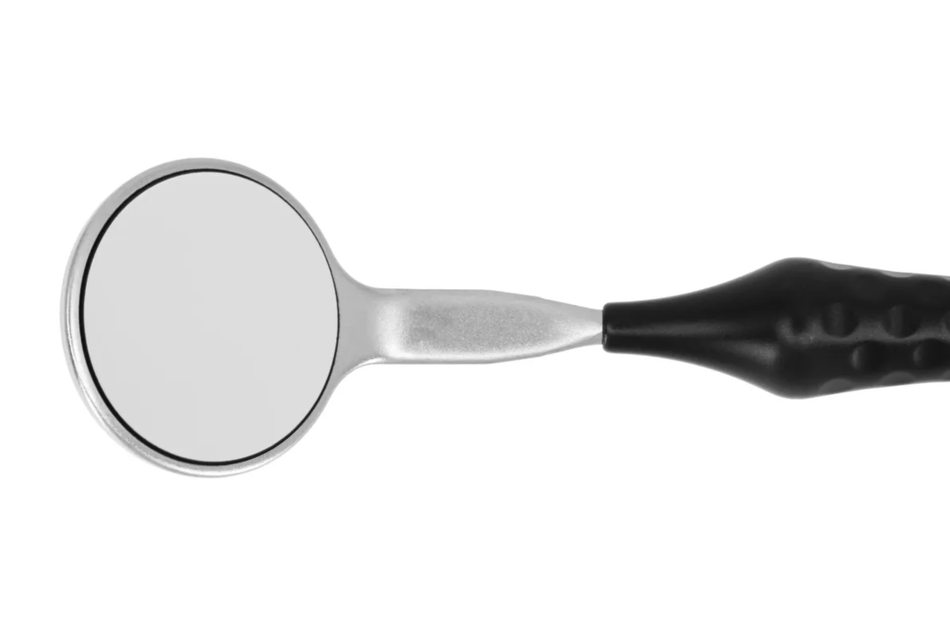 Mundspejl Mega FS Rhodium, pakning med 12 stk