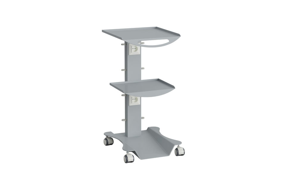 Weesgaard Trolley table for surgery and endodontics, 2 shelves
