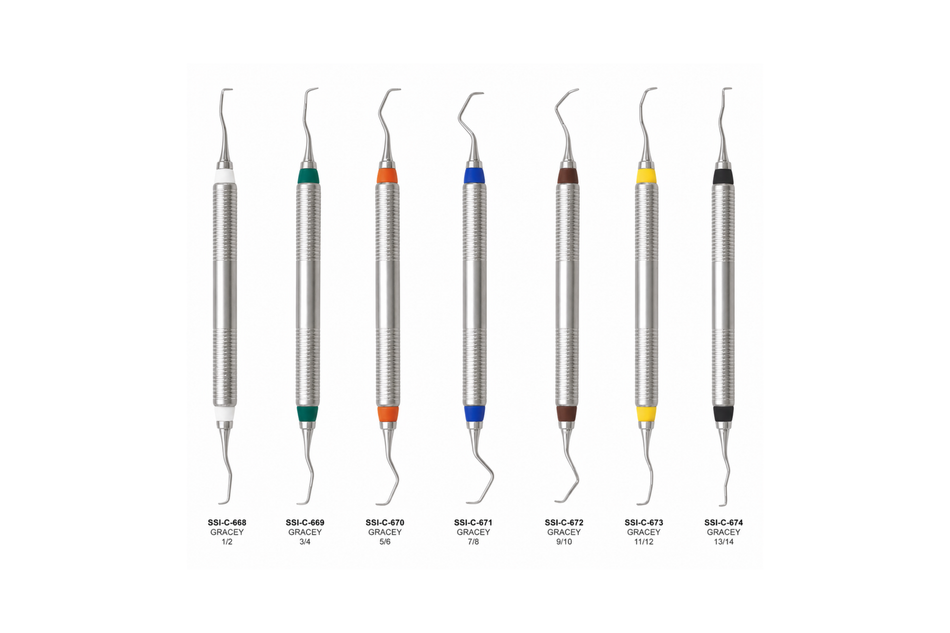 Komfort Gracey Curettes with color marking