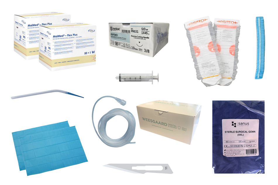 Alhambravej implant set, pack of 5 pcs.